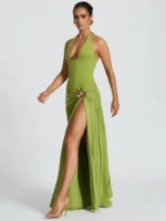Two Piece Maxi Dress Set: Sexy Halter Bodysuit & Skirt 2026 - Image 3