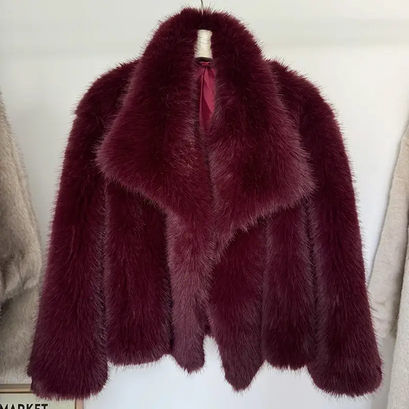 solid burgundy coat