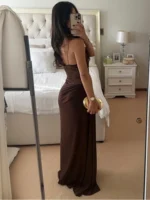 One Shoulder Lace Maxi Dress: Sexy See Through Backless Gown 2026 - Image 6