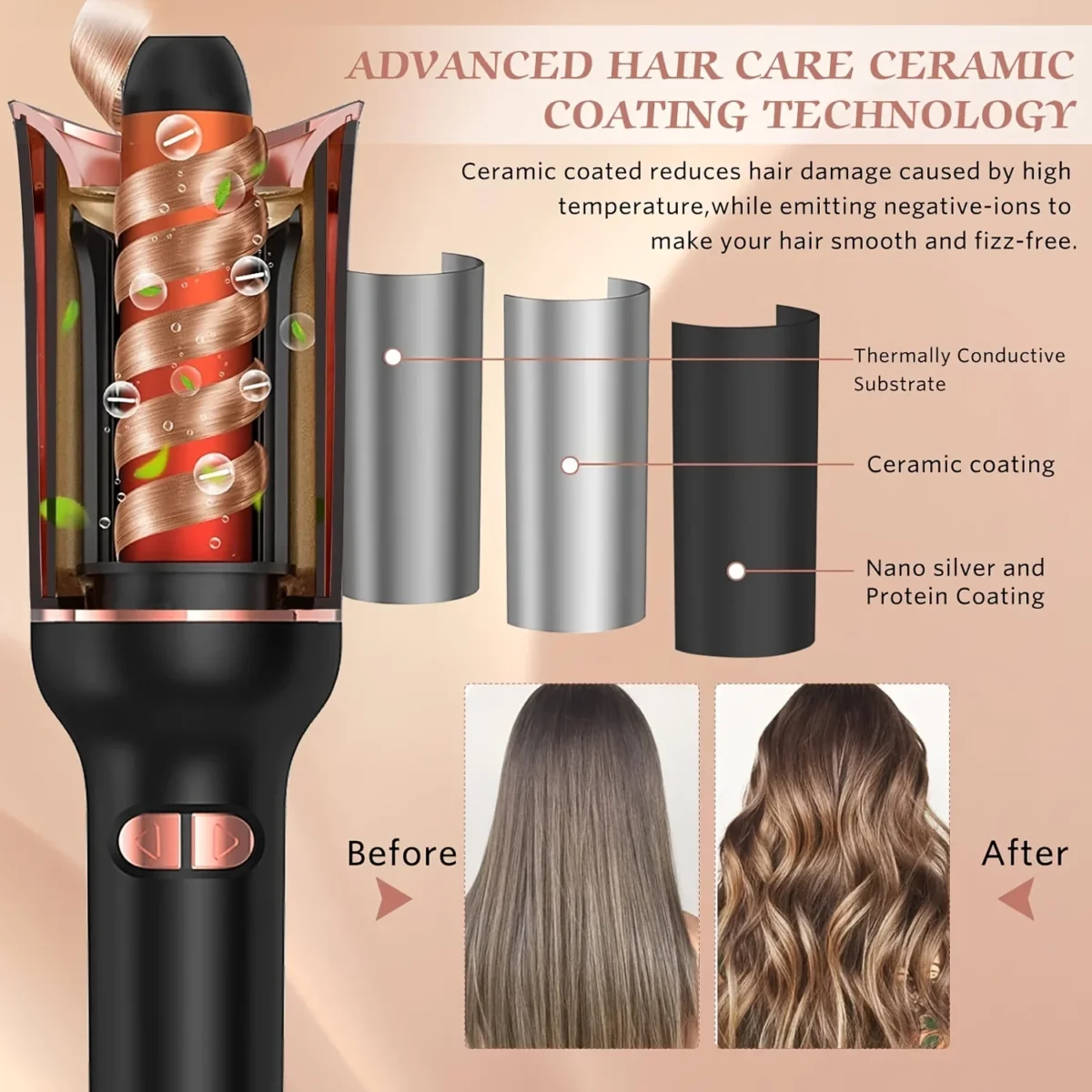 Automatic Hair Curler: #1 Magic Ceramic Rotating Styler - Image 3