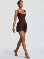 Backless Ruched Mini Dress: #1 Sexy Club Outfit by Mozision - Image 4