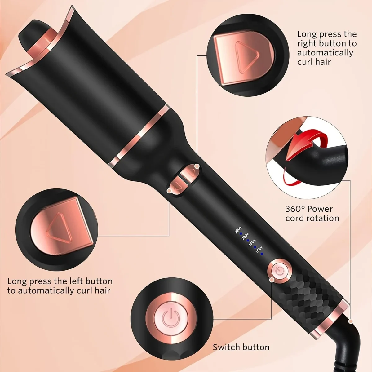 Automatic Hair Curler: #1 Magic Ceramic Rotating Styler - Image 2
