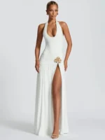 Two Piece Maxi Dress Set: Sexy Halter Bodysuit & Skirt 2026 - Image 8