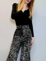 Sequin pants for women, stylish party wear, fashionable clothing, Thrive Store.