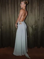 One Shoulder Maxi Dress: Sexy Metal Buckle Backless Gown 2026 - Image 5