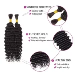 Deep Wave Bulk Hair: 18 Inch No Weft for Perfect Boho Braids - Image 2