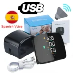 USB blood pressure monitor, digital sphygmomanometer with Spanish voice guidance.